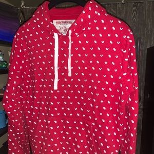 True Religion Red Monogram Hoodie